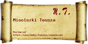 Misolszki Tessza névjegykártya